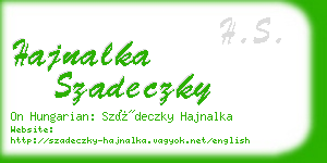 hajnalka szadeczky business card